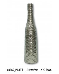 Jarrón decorativo color plata