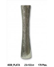 Jarrón decorativo color plata