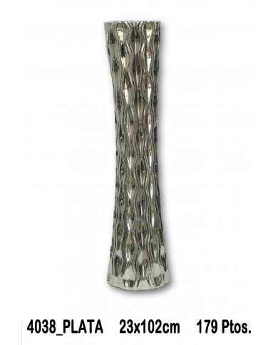 Jarrón decorativo color plata