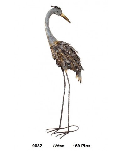 Figura decorativa pavo real color oro y plata