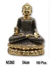 Figura decorativa bailarina color plata y bronce