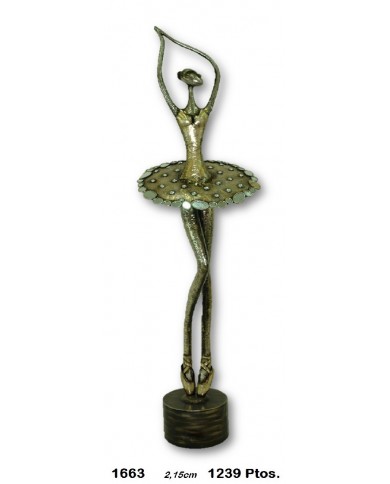 Figura decorativa bailarina color oro