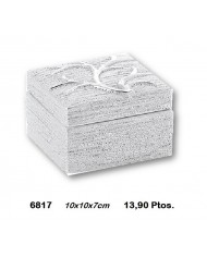 Joyero decorativo redondo color blanco