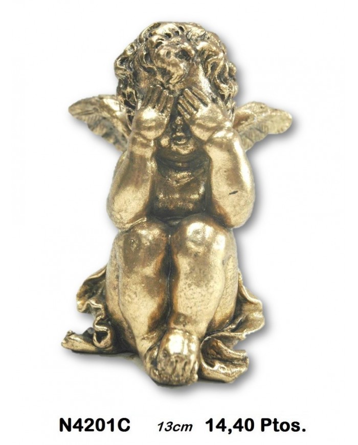 Ángel decorativo color oro