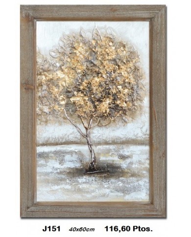 Cuadro decorativo árbol color bronce