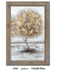 Cuadro decorativo redondo flor