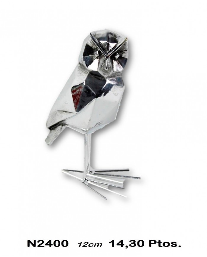 Pájaro decorativo plata