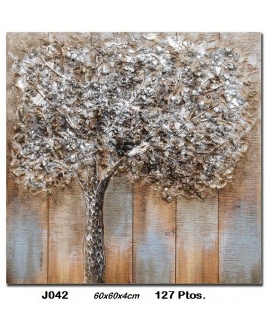 Cuadro decorativo árbol color bronce