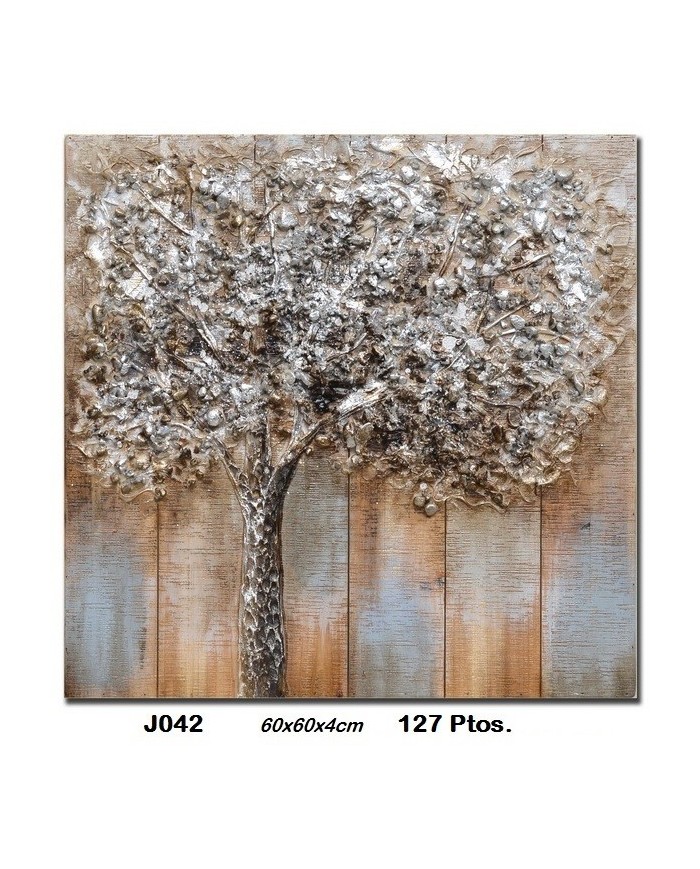 Cuadro decorativo árbol color bronce