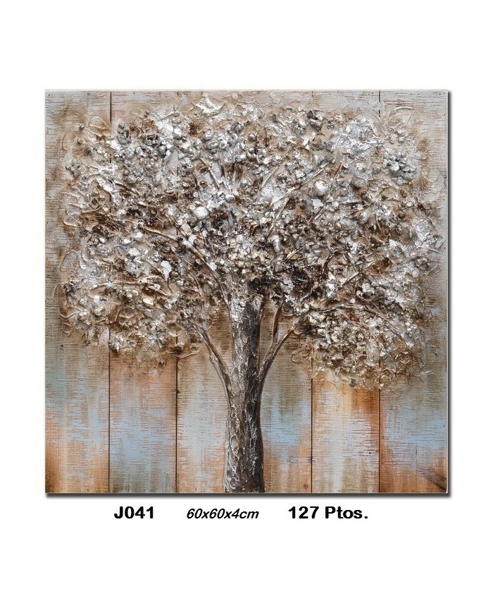 Cuadro decorativo árbol color bronce