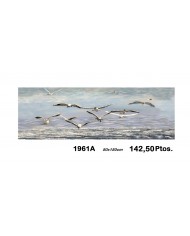 Cuadro decorativo arboles color plata