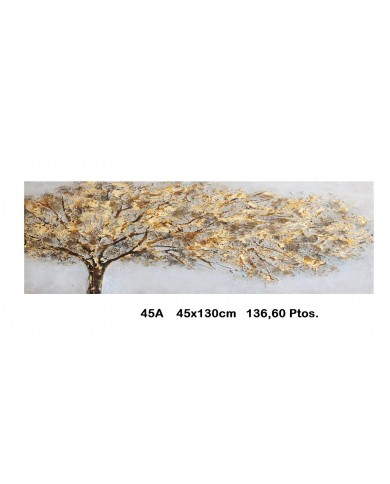 Cuadro decorativo árbol color oro
