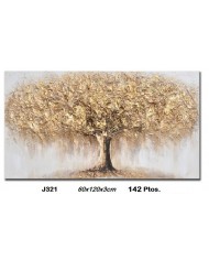 Cuadro decorativo árbol color plata