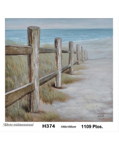 Cuadro decorativo playa EFECTO TRIDIMENSIONAL
