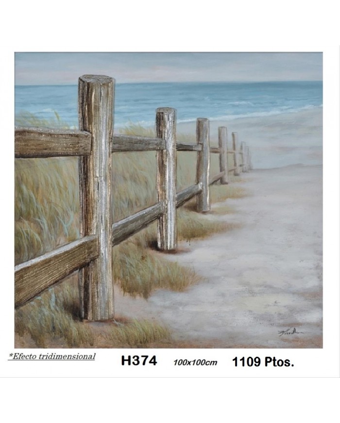 Cuadro decorativo playa EFECTO TRIDIMENSIONAL