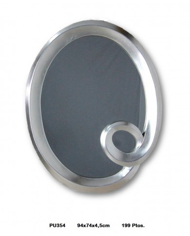 Espejo ovalado plata