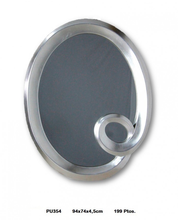 Espejo ovalado plata