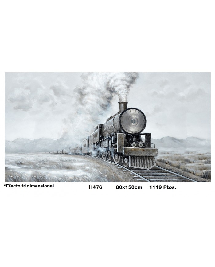 Cuadro decorativo tren EFECTO TRIDIMENSIONAL