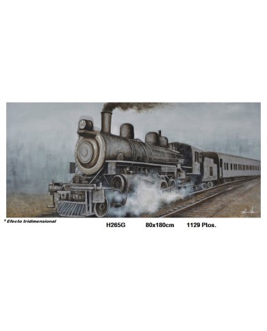 Cuadro decorativo locomotora EFECTO TRIDIMENSIONAL
