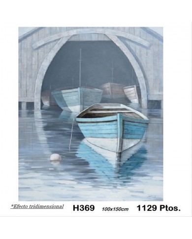 Cuadro decorativo barca EFECTO TRIDIMENSIONAL