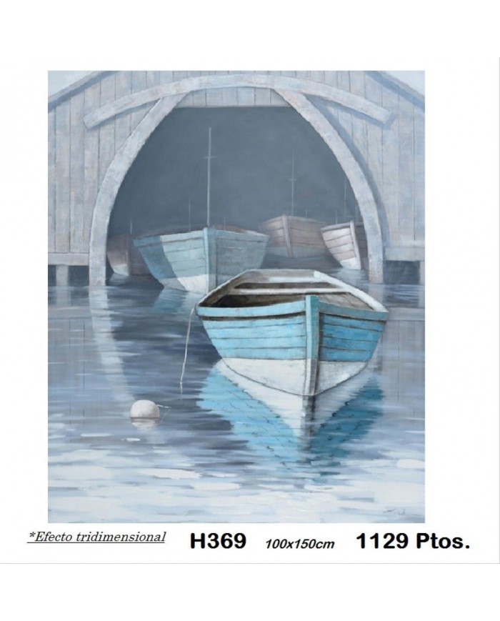 Cuadro decorativo barca EFECTO TRIDIMENSIONAL