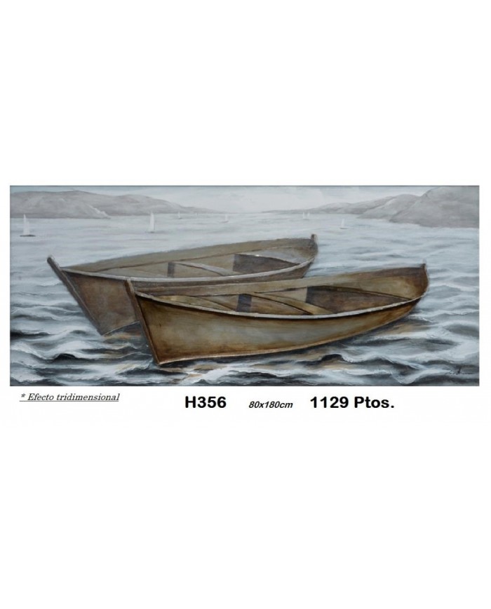 Cuadro decorativo barca EFECTO TRIDIMENSIONAL