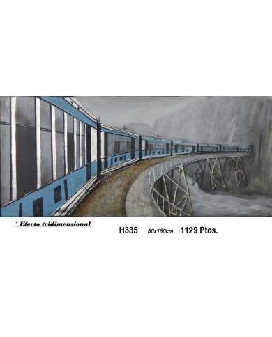 Cuadro decorativo tren EFECTO TRIDIMENSIONAL
