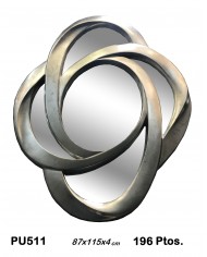 Espejo ovalado plata