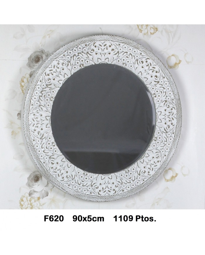 Espejo decorativo color blanco