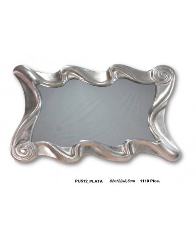 Espejo decorativo color plata