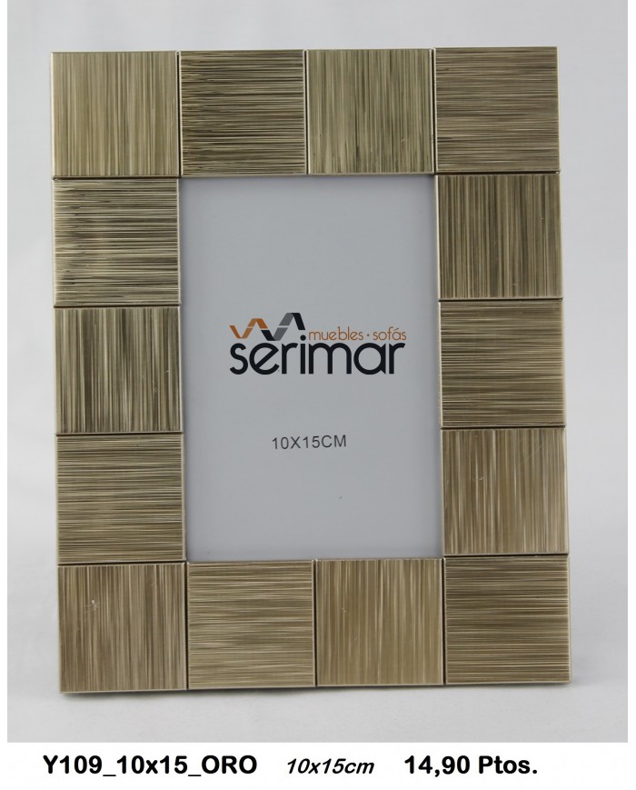 Portafotos decorativo color oro