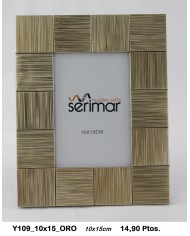 Portafotos decorativo color oro