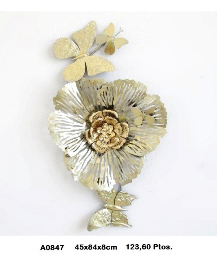 Flor decorativa color oro