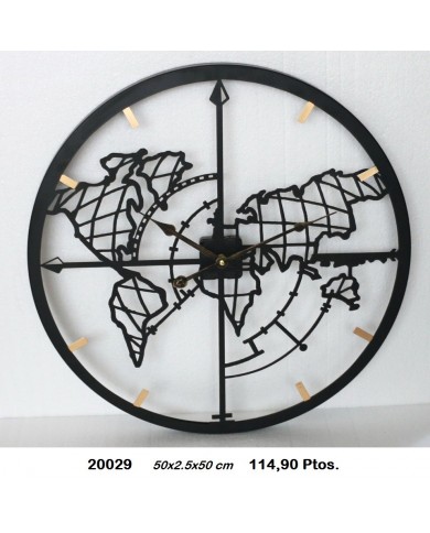 Reloj decorativo color negro