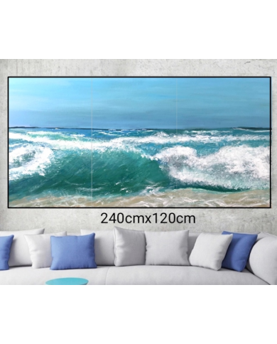 Tríptico decorativo Marea 240x120cm