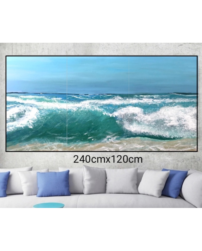 Tríptico decorativo Marea 240x120cm