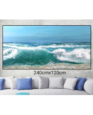 Tríptico decorativo Olas 240x120cm