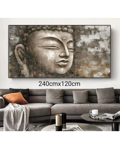 Tríptico decorativo Buda 240x120cm