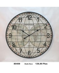 Reloj decorativo mapamundi