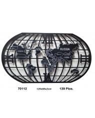 Reloj decorativo mapamundi