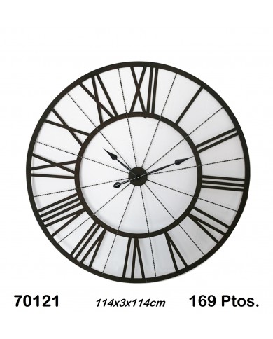 Reloj decorativo negro