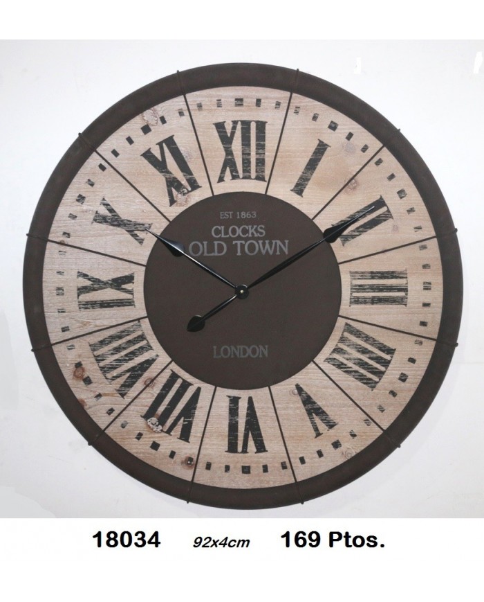 Reloj decorativo madera