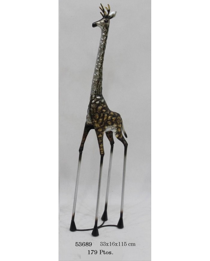 Jirafa decorativa color oro