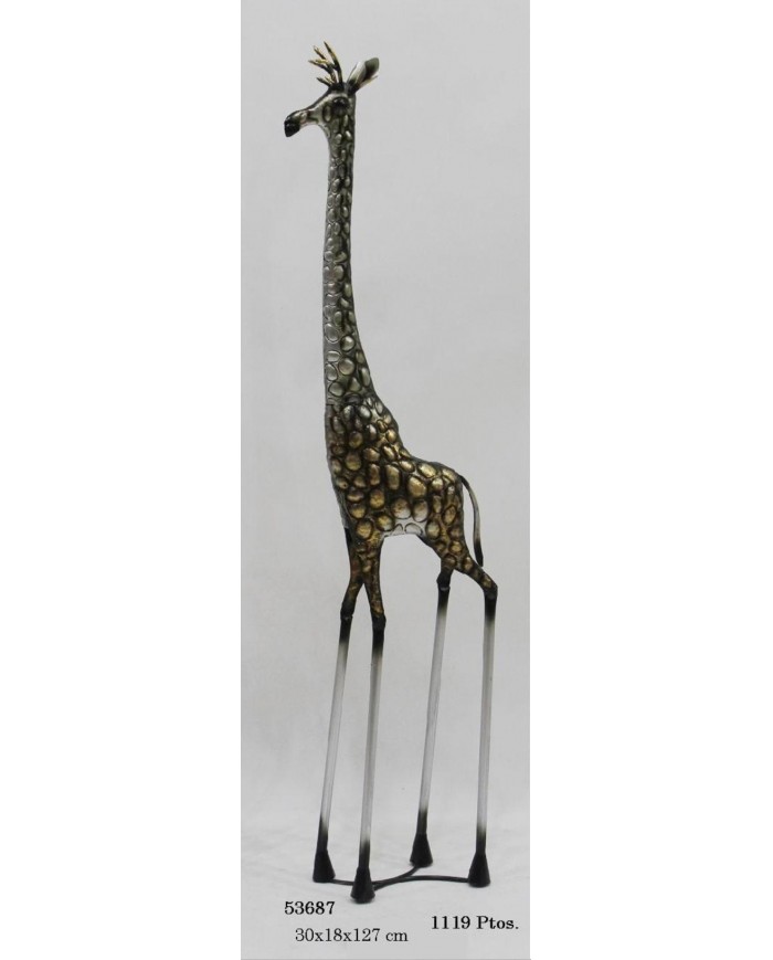 Jirafa decorativa color oro