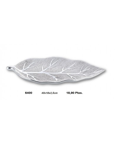 Hoja decorativa color plata