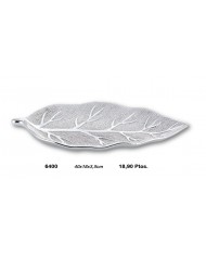 Adorno decorativo hoja color plata