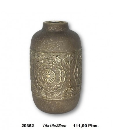 Jarrón decorativo color oro