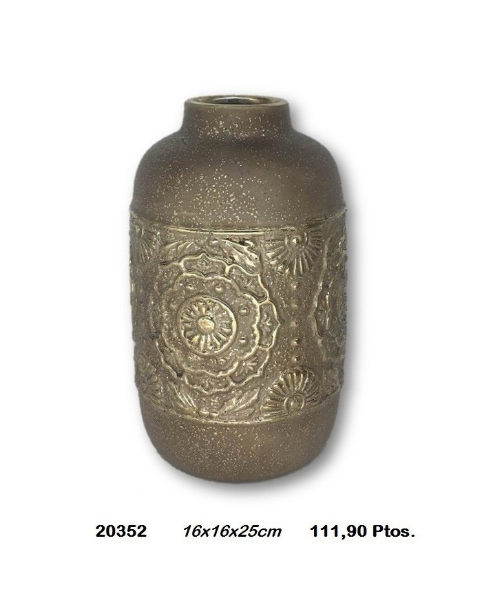 Jarrón decorativo color oro